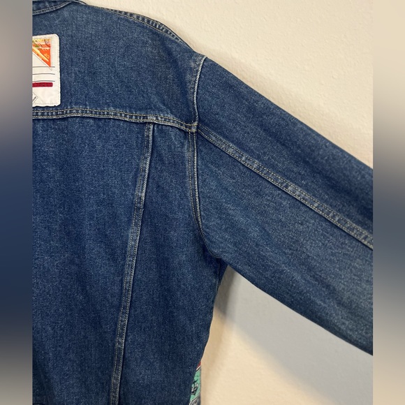 Vintage Y2K Postcard Patch Denim Jacket - Picture 8 of 16
